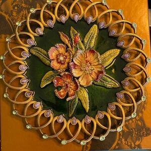 Rare Jay Strongwater decorative plate, limited edition, like new